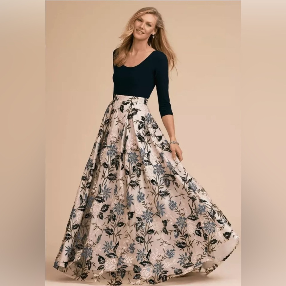 🥂 Anthropologie x BHLDN Gianni Dress Embroidered Gown Maxi Formal 10 ALTERED 🥂